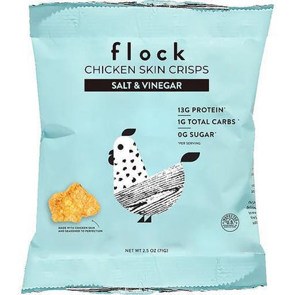 FLOCK - 'Salt & Vinegar' Chicken Skin Crisps (2.5OZ) by The Epicurean Trader