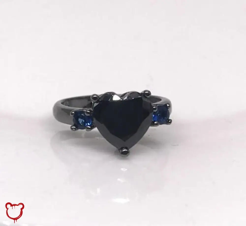 'Forest's Heart' Ring (Black & Blue) by The Cursed Closet