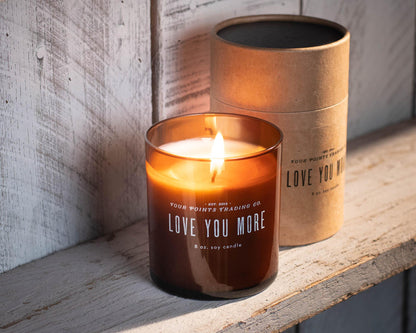 Love You More 8oz Soy Candle by Four Points Trading Co.