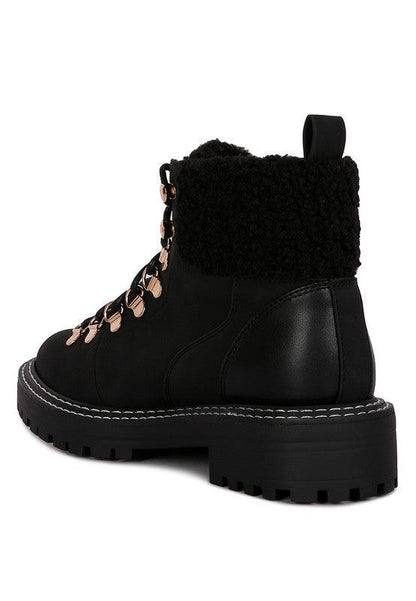 Gatlinburg Shearling Collar Ankle Boot by VYSN