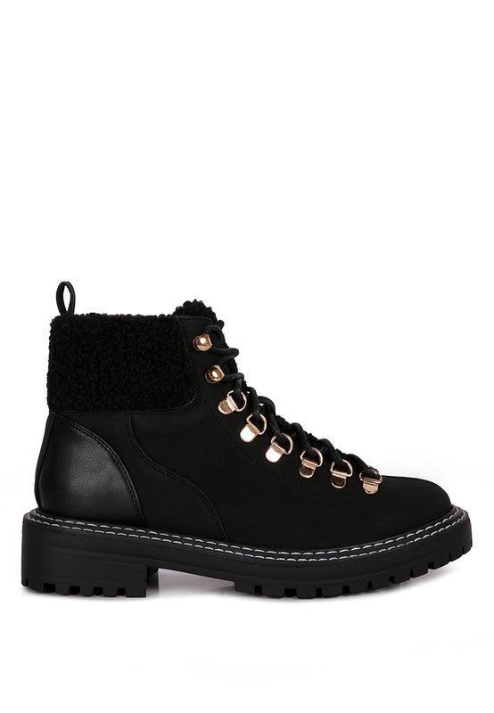 Gatlinburg Shearling Collar Ankle Boot by VYSN