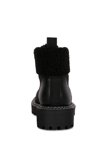 Gatlinburg Shearling Collar Ankle Boot by VYSN