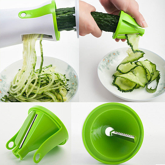 Salad Lover's Spiral Slicer 2 Blades Handheld And Compact by VistaShops