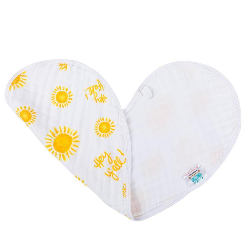 Gift Set: Hey Y'all Baby Muslin Swaddle Blanket and Burp Cloth/Bib Combo by Little Hometown