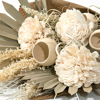 Sola Flower and Natural Palm Bouquet by Andaluca Home