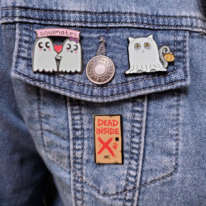 Spooky Kitty Pin by Kolorspun