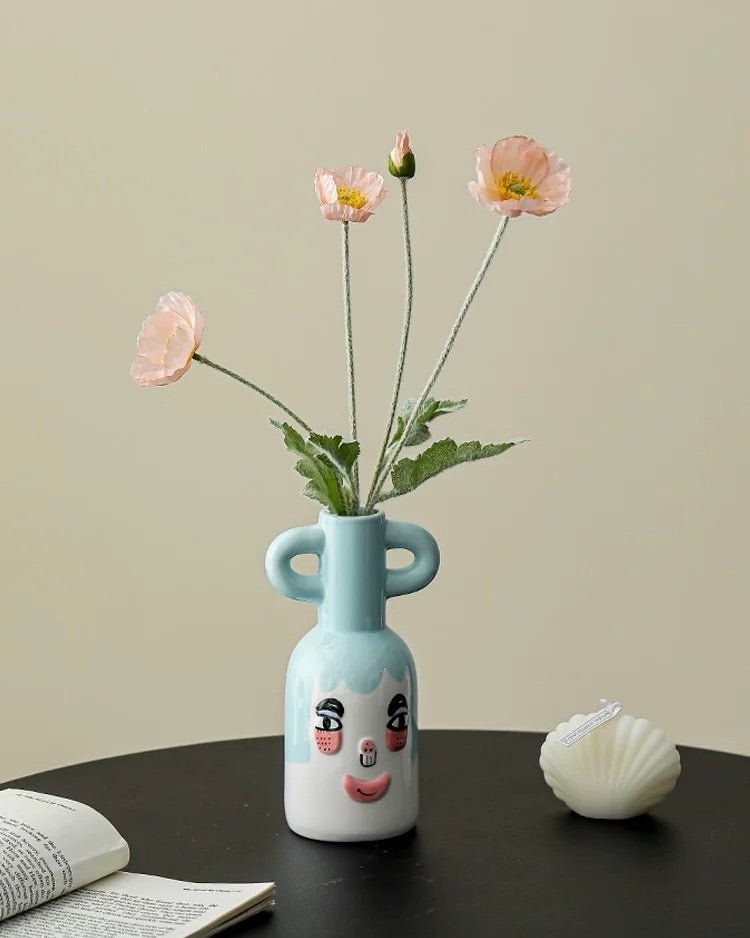 Hand-painted Whimsical Quirky Cute Dual-handle Vases by INSPECIAL HOME