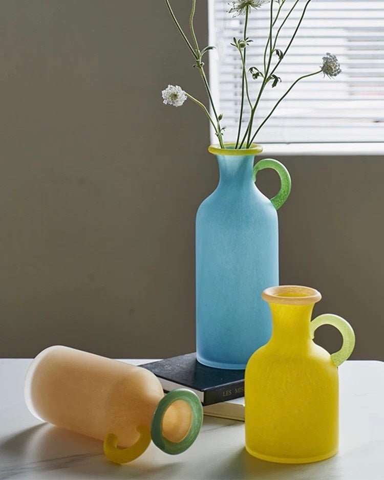 Handblown Bonbon Whimsical Pitcher Vase, Eclectic Table Setting Centrepieces by INSPECIAL HOME