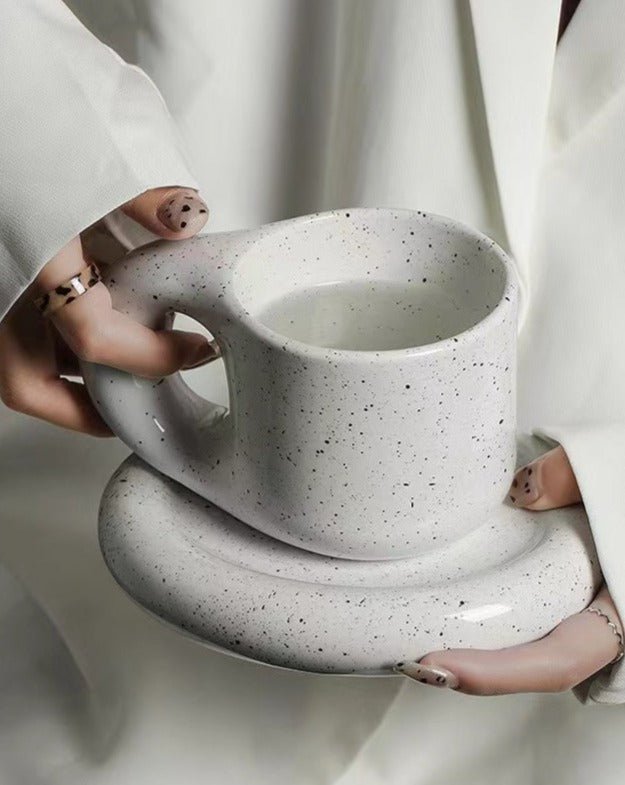 Handcrafted Bauhaus Ceramic Chubby Mugs by INSPECIAL HOME