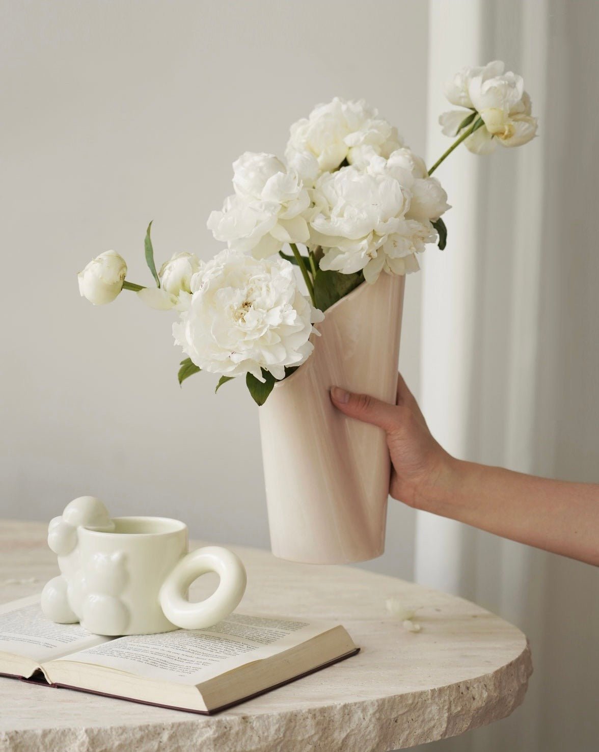 Handmade Ceramic Twins Vase | Nordic Style Vase by INSPECIAL HOME