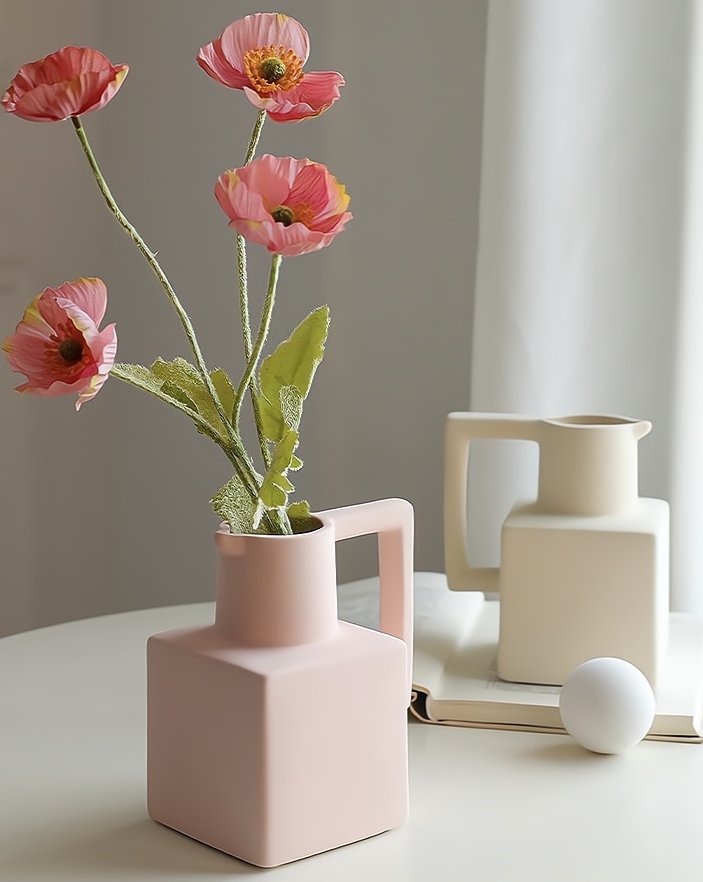 Handmade Ceramic Jug Pitcher Vase - Modern and Unique Decorative Centerpiece Vase by INSPECIAL HOME