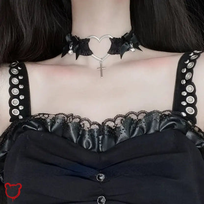 "Heart Lace Leg Garter - Black" by The Cursed Closet