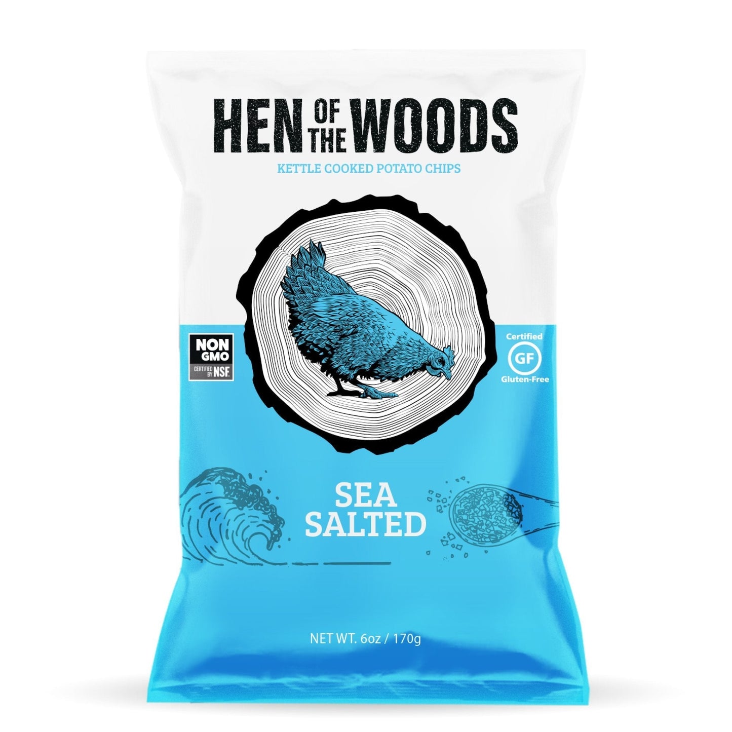 Sea Salted Kettle Chips Bags - 24 x 6oz by Farm2Me