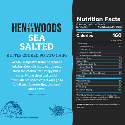 Sea Salted Kettle Chips Bags - 24 x 6oz by Farm2Me