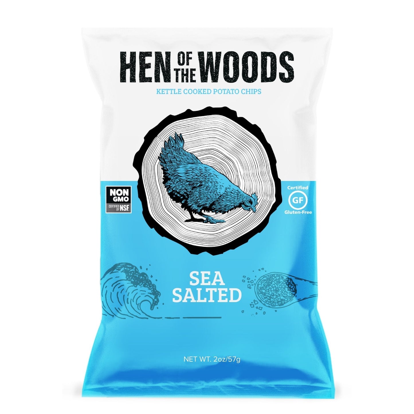 Sea Salted Kettle Chips Bags - 60 x 2oz by Farm2Me