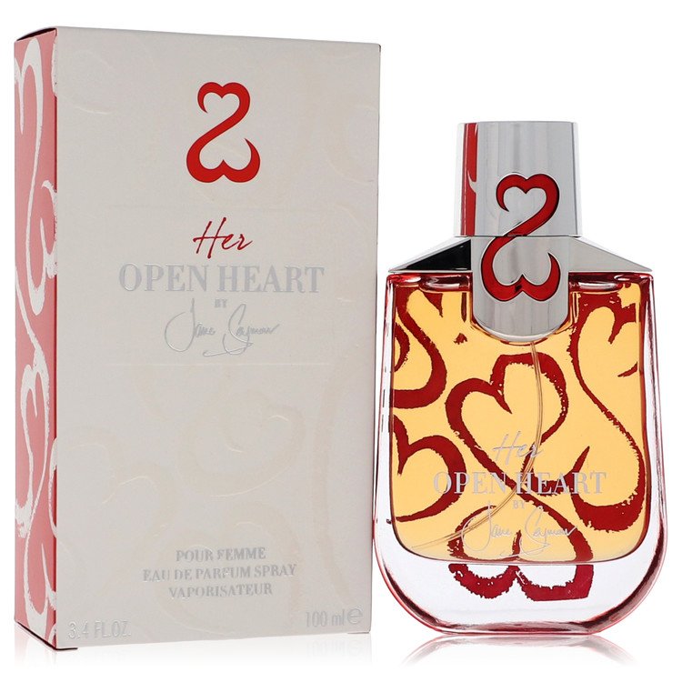 Her Open Heart by Jane Seymour Eau De Parfum Spray with Free Jewelry Roll 3.4 oz for Women by Avera Group