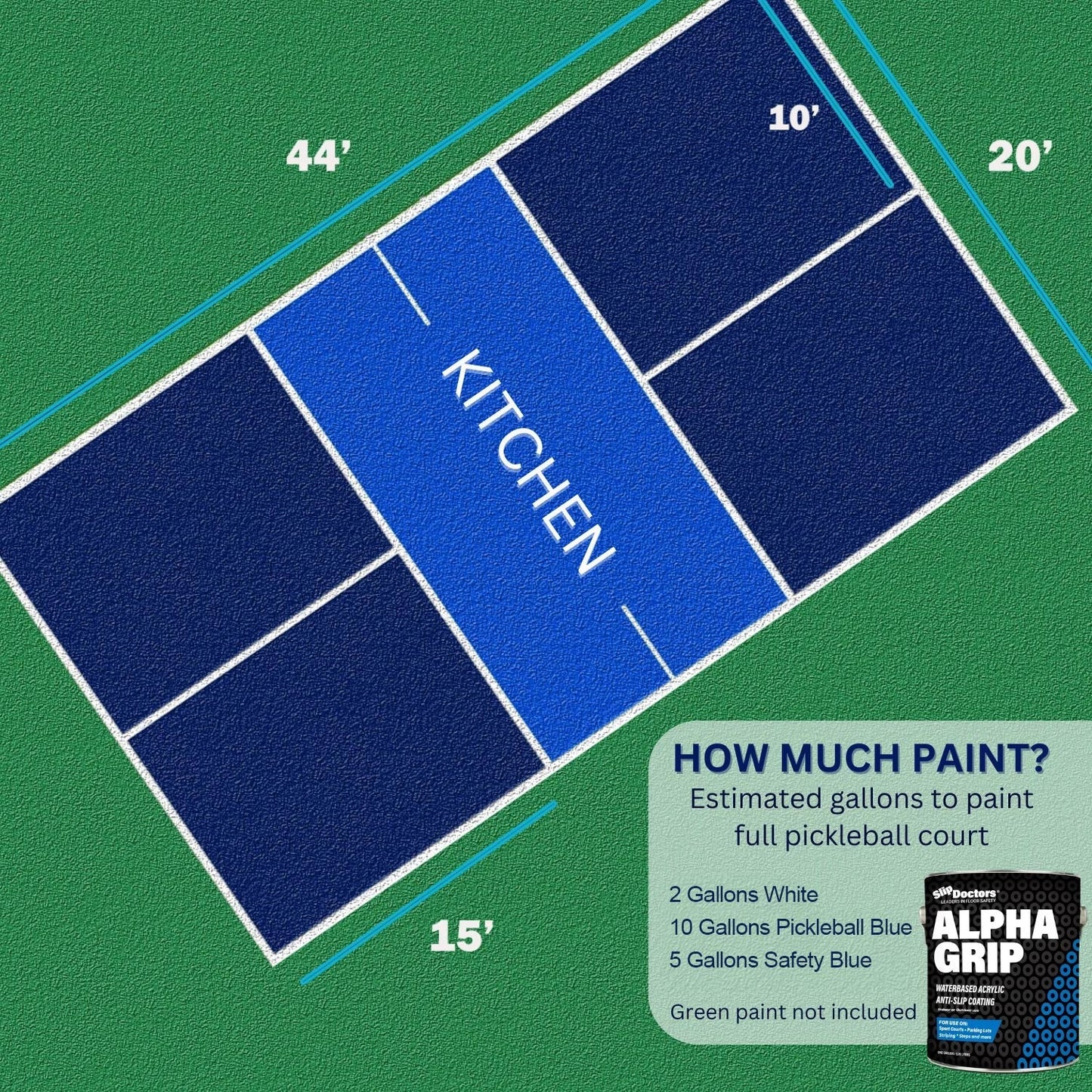 Alpha Grip Non-Slip Stripe and Athletic Court Paint by SlipDoctors