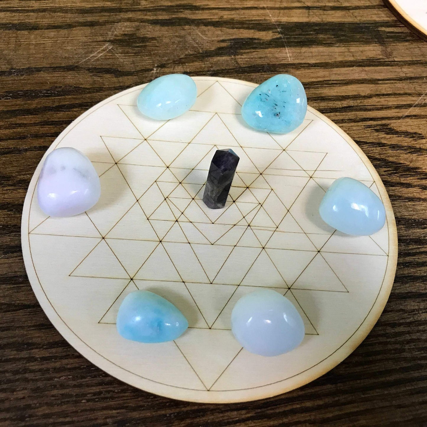 Sri Yantra Crystal Grid by Zen and Meow