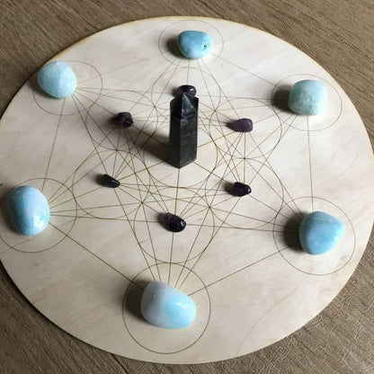 Metatron's Cube Crystal Grid by Zen and Meow