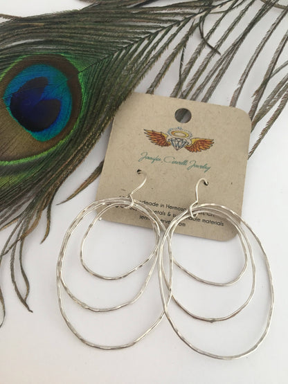 Peacock Feather Earrings by Jennifer Cervelli Jewelry