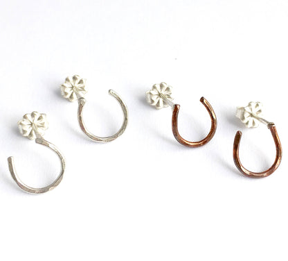 Lucky Horseshoe Stud Earrings by Jennifer Cervelli Jewelry