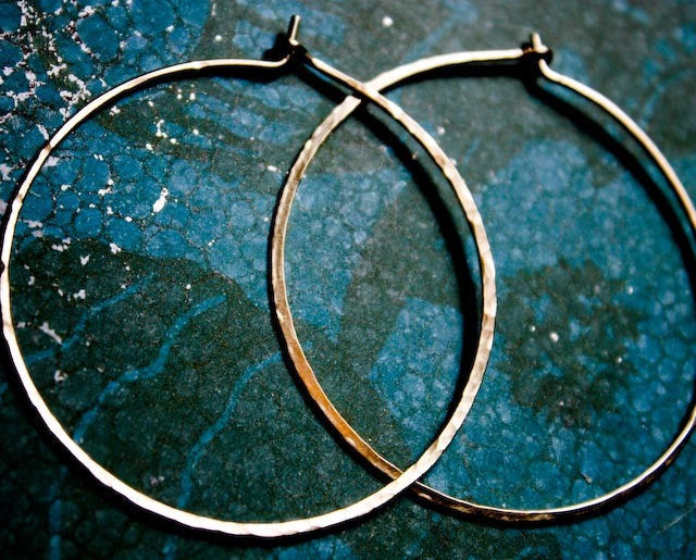 Crescent Moon Hoop Earrings by Jennifer Cervelli Jewelry