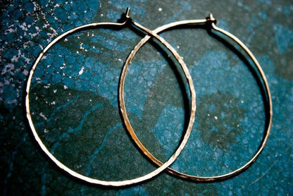 Crescent Moon Hoop Earrings by Jennifer Cervelli Jewelry