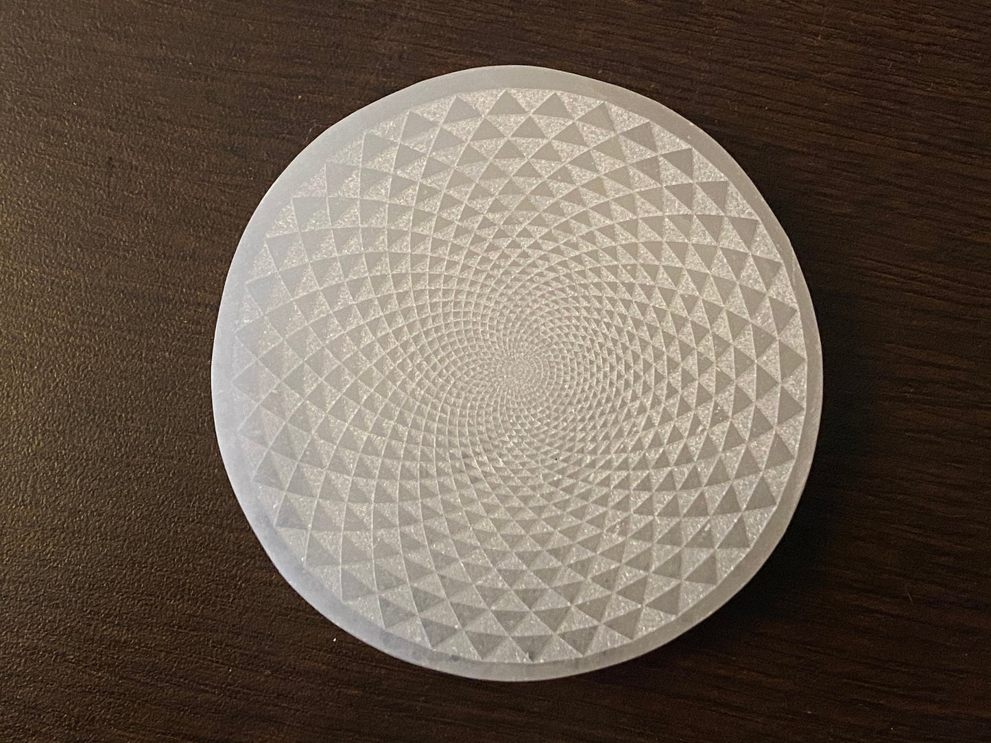 Torus Selenite Charging Platform Disk by Zen and Meow