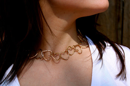 Linked Heart Chakra Necklace by Jennifer Cervelli Jewelry