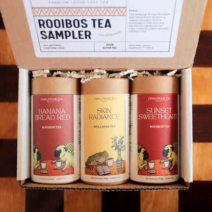 Rooibos Tea Sampler | 3 Loose Leaf Teas for Gifts & Tastings by Open Door Tea