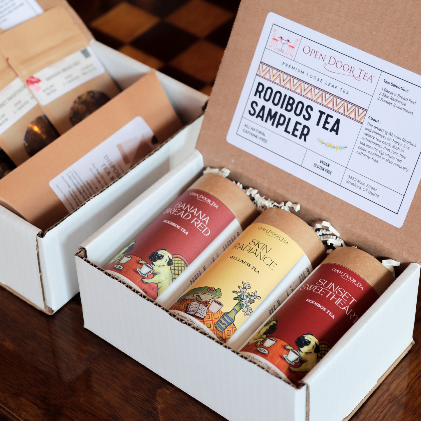 Rooibos Tea Sampler | 3 Loose Leaf Teas for Gifts & Tastings by Open Door Tea