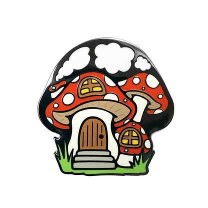 Mushroom House Enamel Pin by Kolorspun