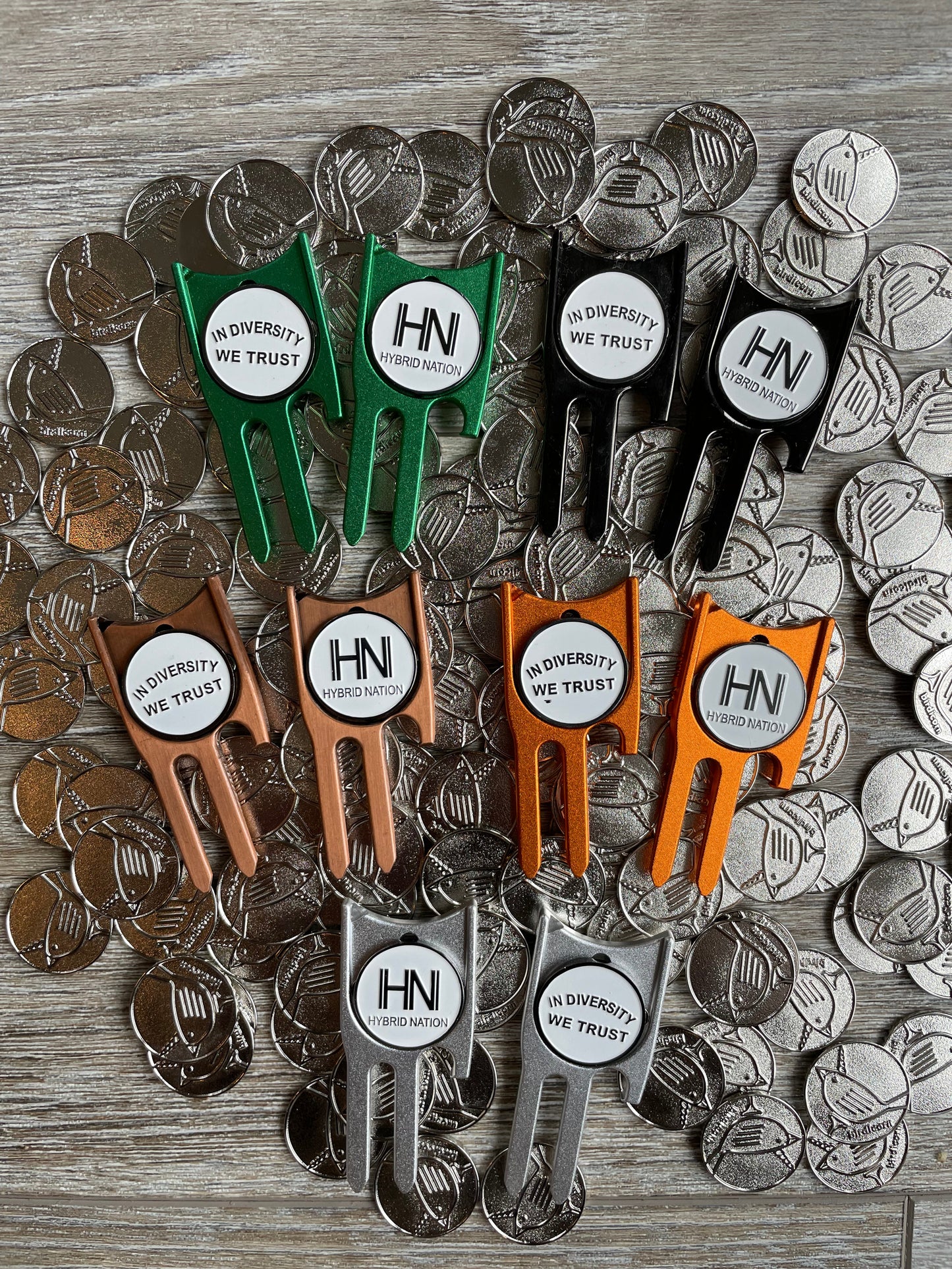 Hybrid Nation X Birdicorn Golf Divot Tool by Hybrid Nation