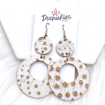 2.5" Moonshine Double O Collection (Cork) -Earrings by Doohickies Wholesale