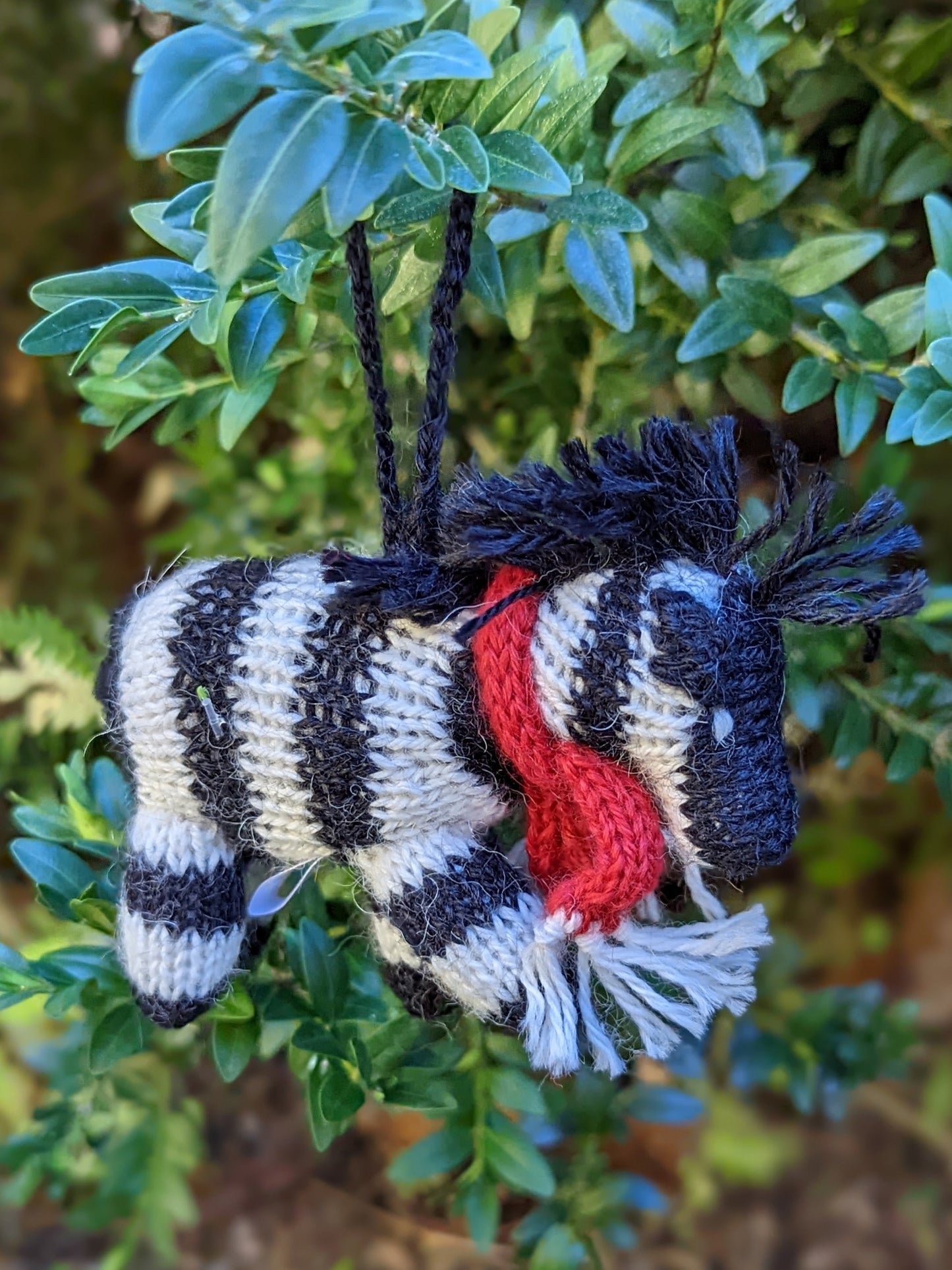 Zebra with Scarf Ornament by Ash & Rose