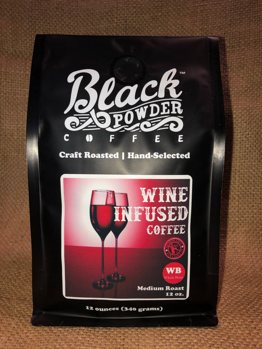 Wine Infused | Medium Craft Roasted Coffee | LIMITED EDITION by Black Powder Coffee