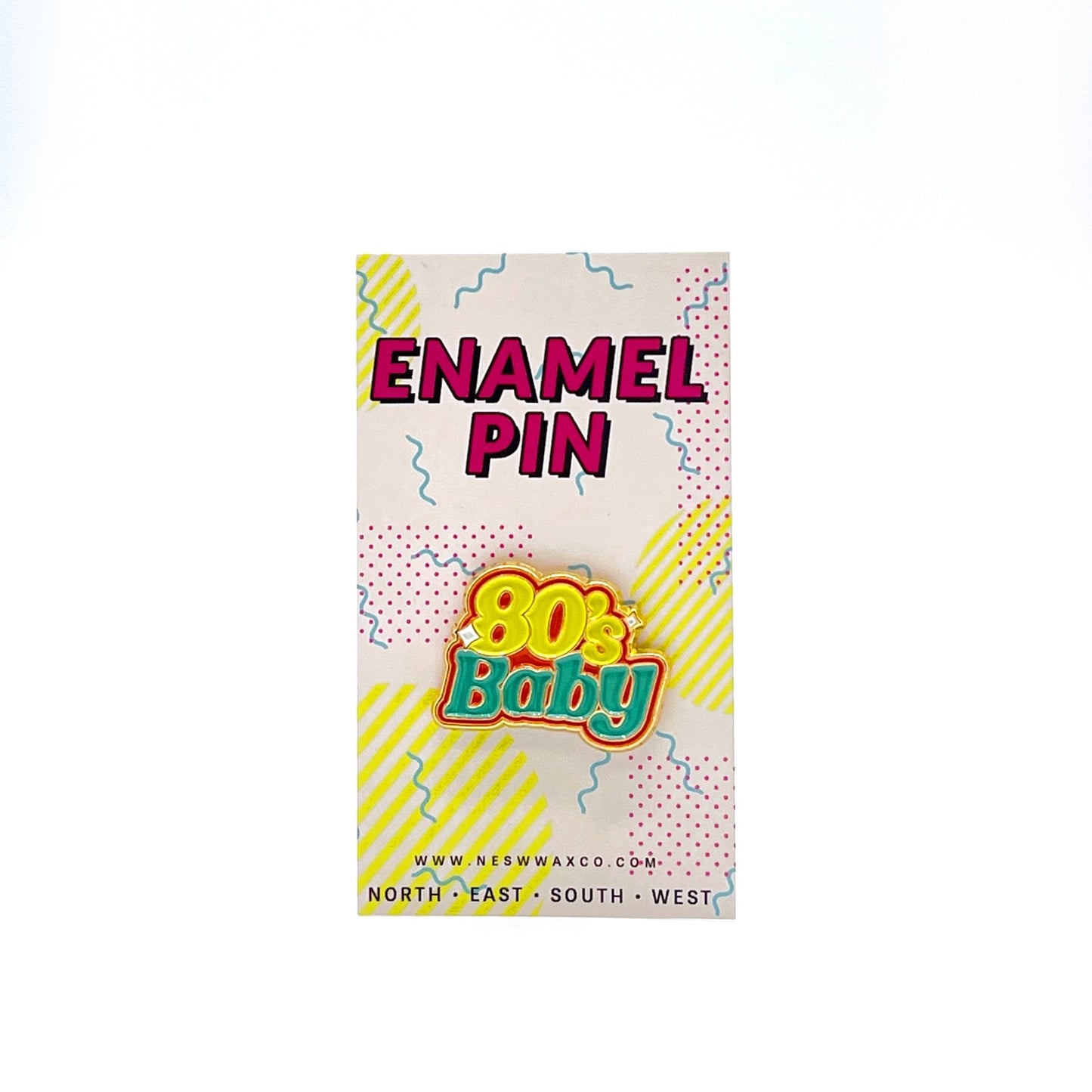 80s Baby Enamel Pin by NESW WAX CO//