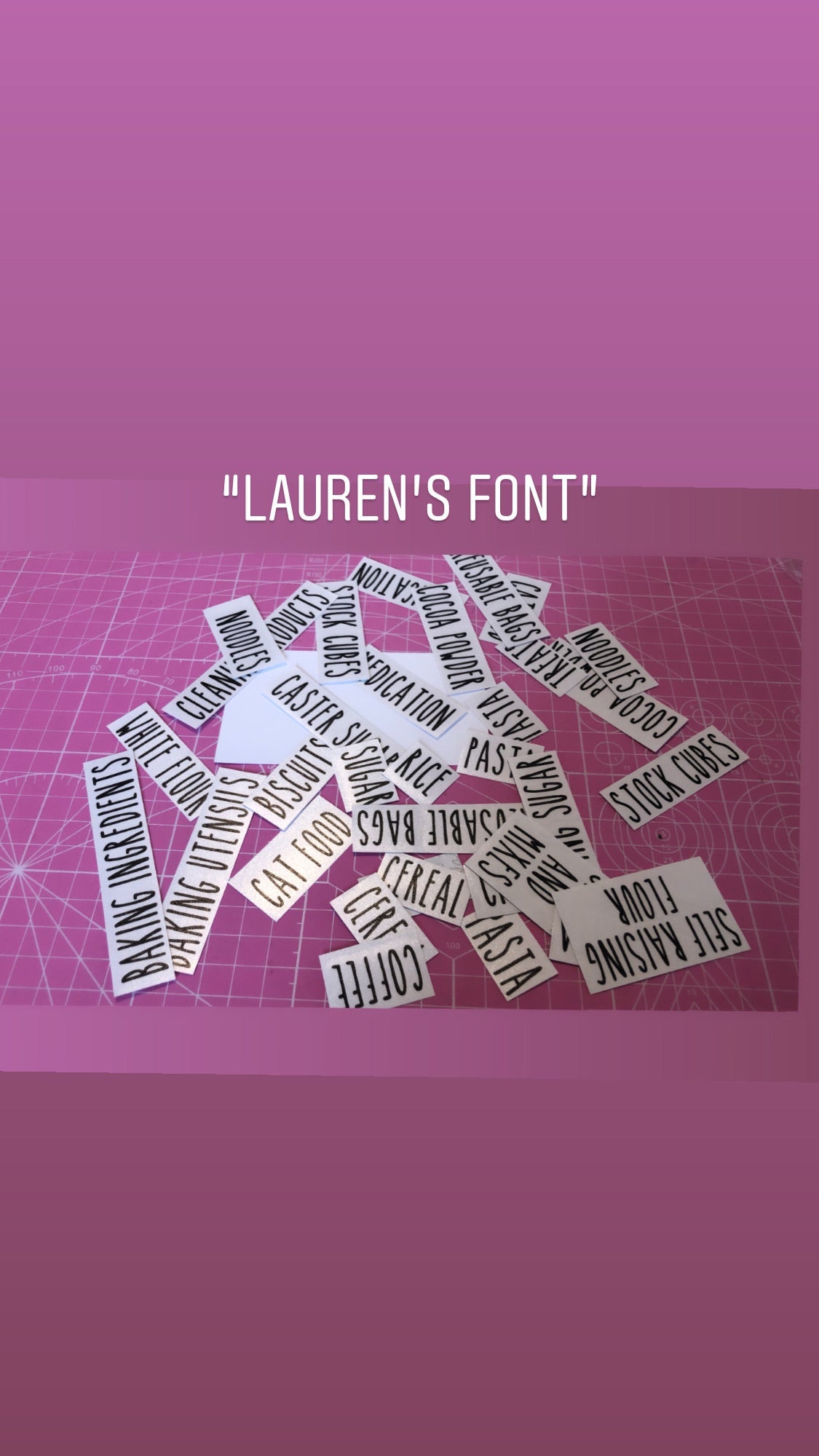 Personalised Custom Any Wording Lauren Font Personalised Kitchen Pantry 4cm Tall Labels Stickers by WinsterCreations™ Official Store