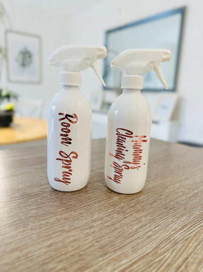 Set Of 2 Personalised Spray Bottles 500ml (Font choices 2nd Image) - Any Wording by WinsterCreations™ Official Store