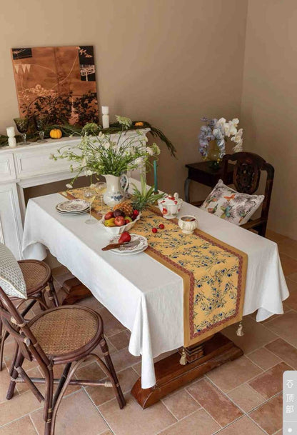 Italian Floral Decorative Table Runner for Elegant Table Setting by INSPECIAL HOME