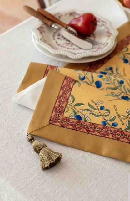 Italian Floral Decorative Table Runner for Elegant Table Setting by INSPECIAL HOME