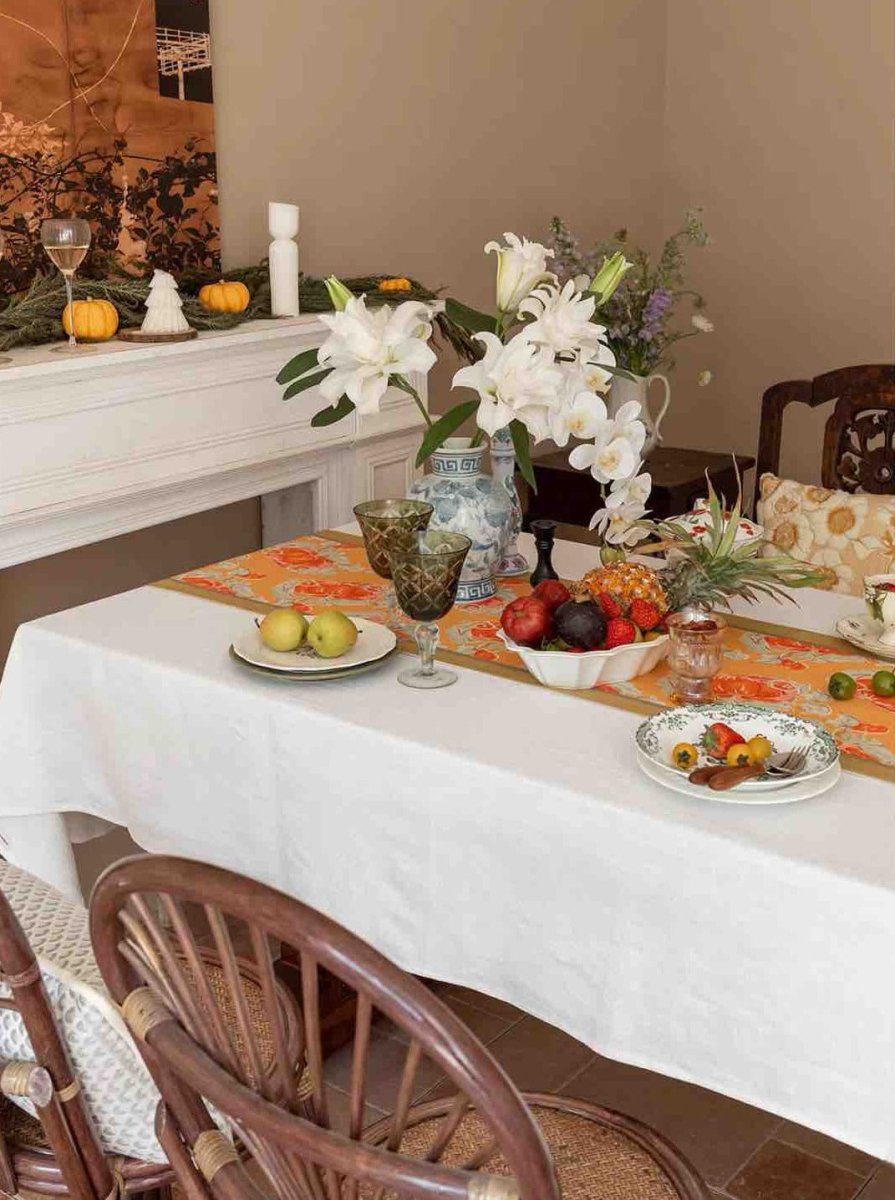 Italian Style Decorative Table Runner for Elegant Fall Table Setting by INSPECIAL HOME