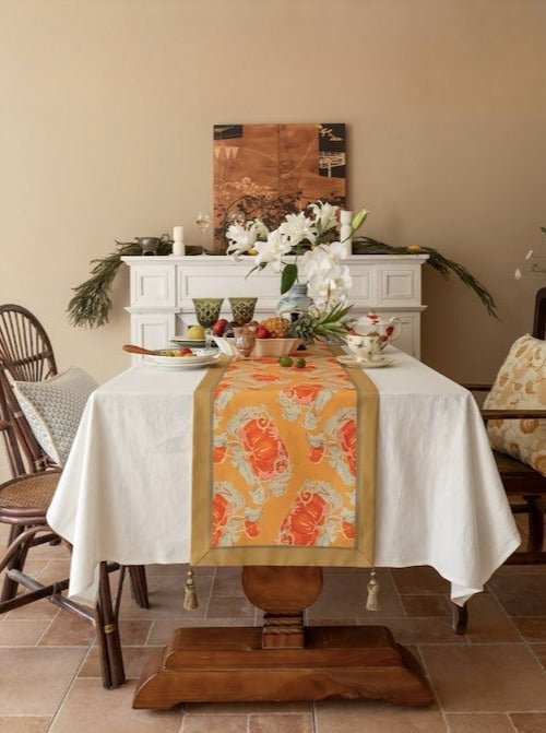 Italian Style Decorative Table Runner for Elegant Fall Table Setting by INSPECIAL HOME