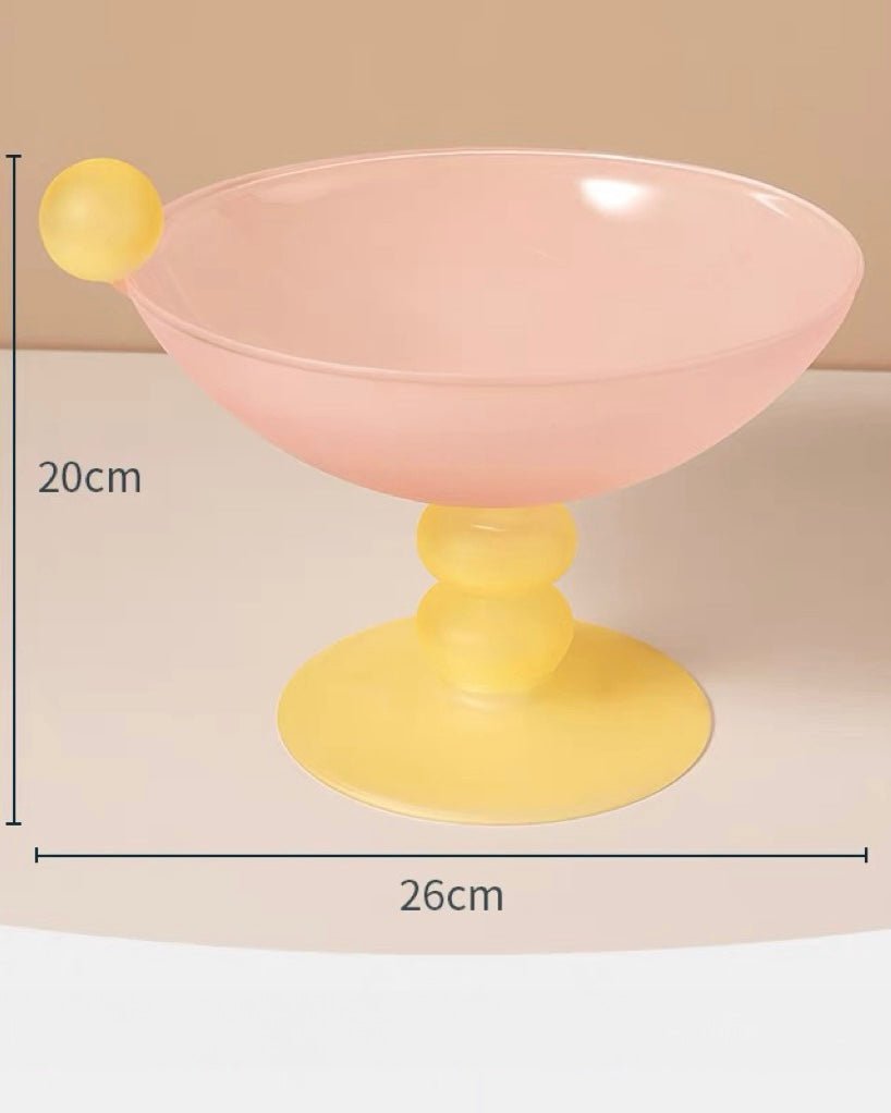 Jelly Bean Footed Tray Fruit Bowl - Whimsical Dopamine Table Setting Centerpiece by INSPECIAL HOME