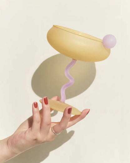 Jelly Bean Wine Glass - Whimsical Eclectic Dopamine Cocktail Coupe by INSPECIAL HOME