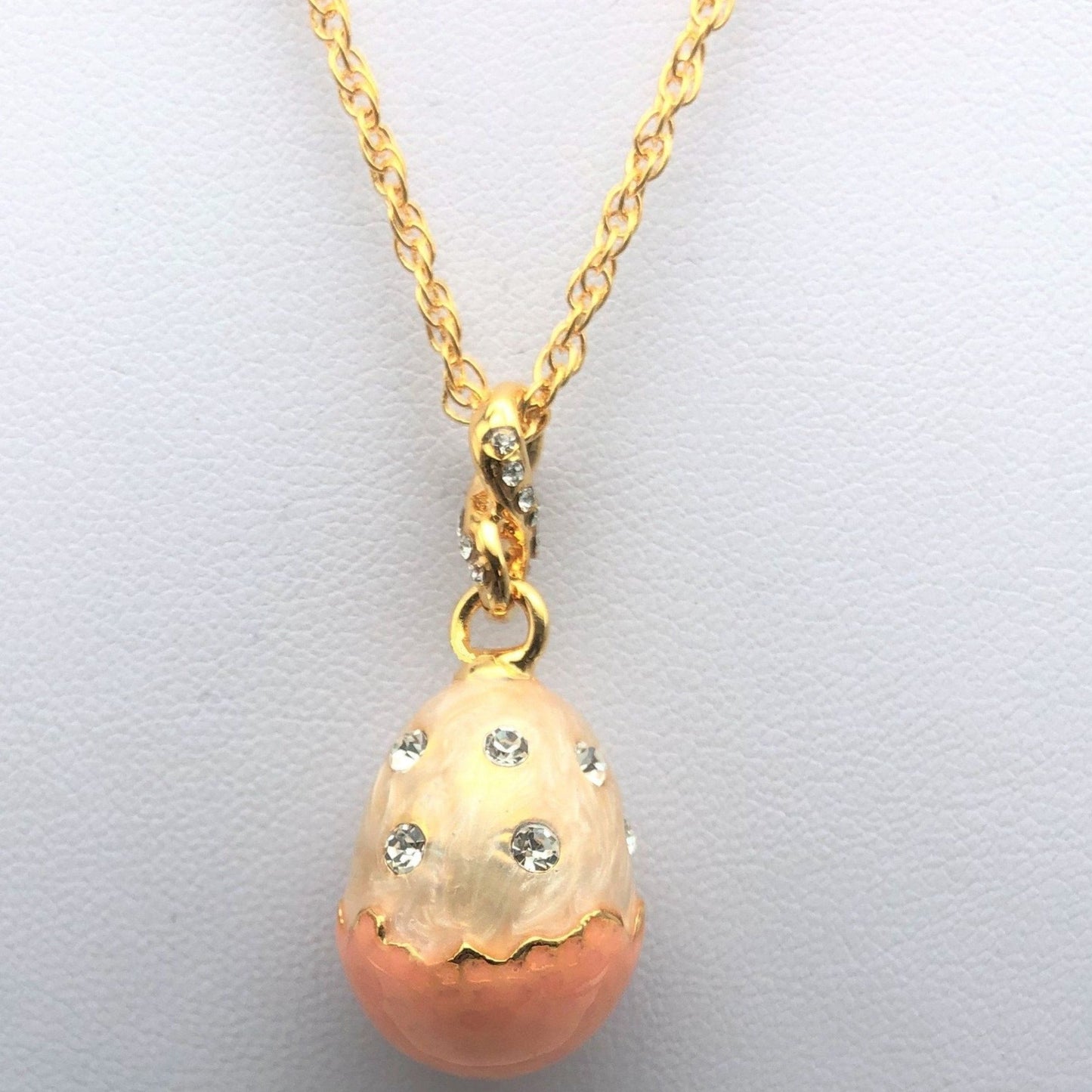 Pink Egg Pendant Necklace by Keren Kopal