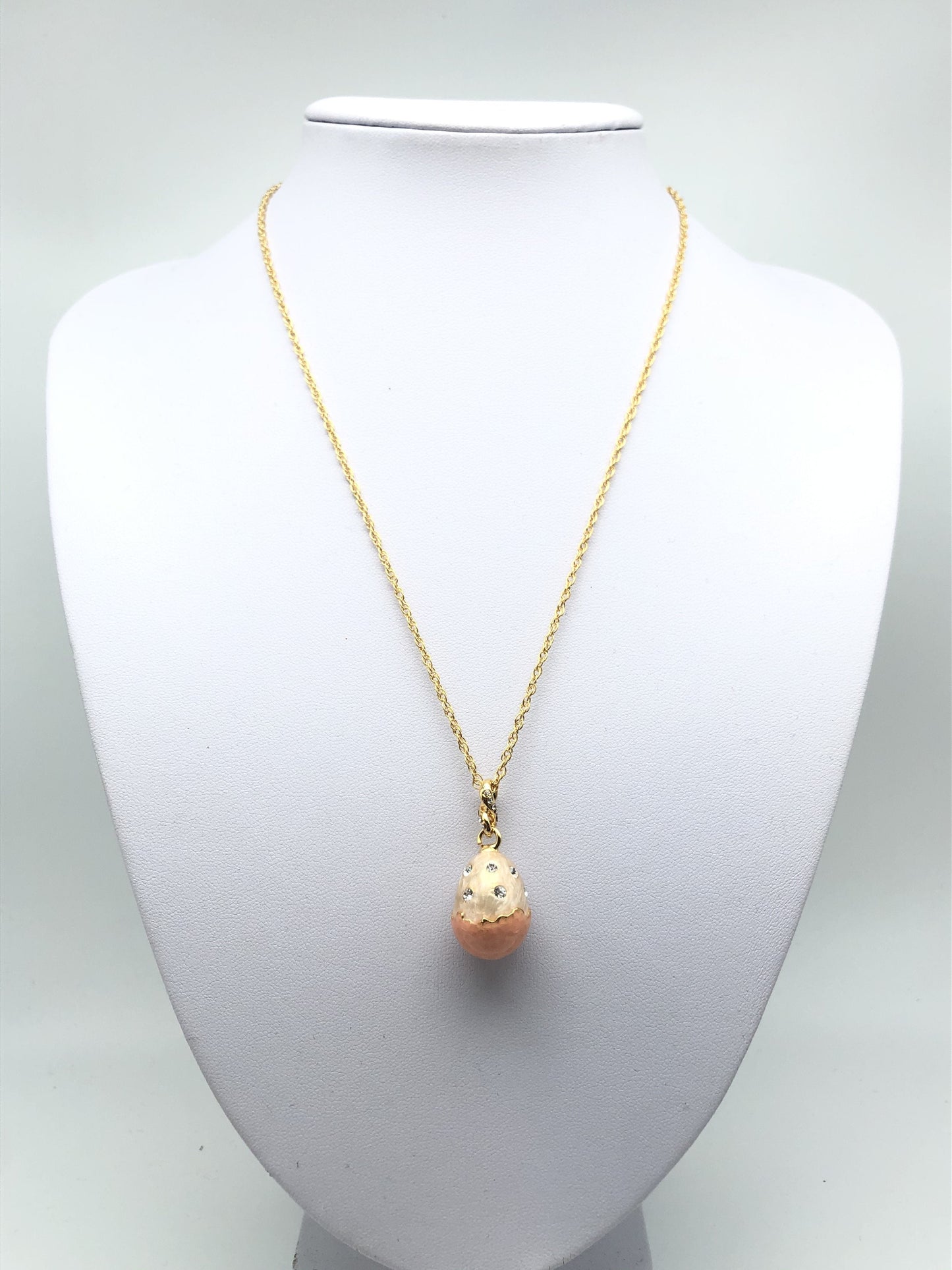 Pink Egg Pendant Necklace by Keren Kopal