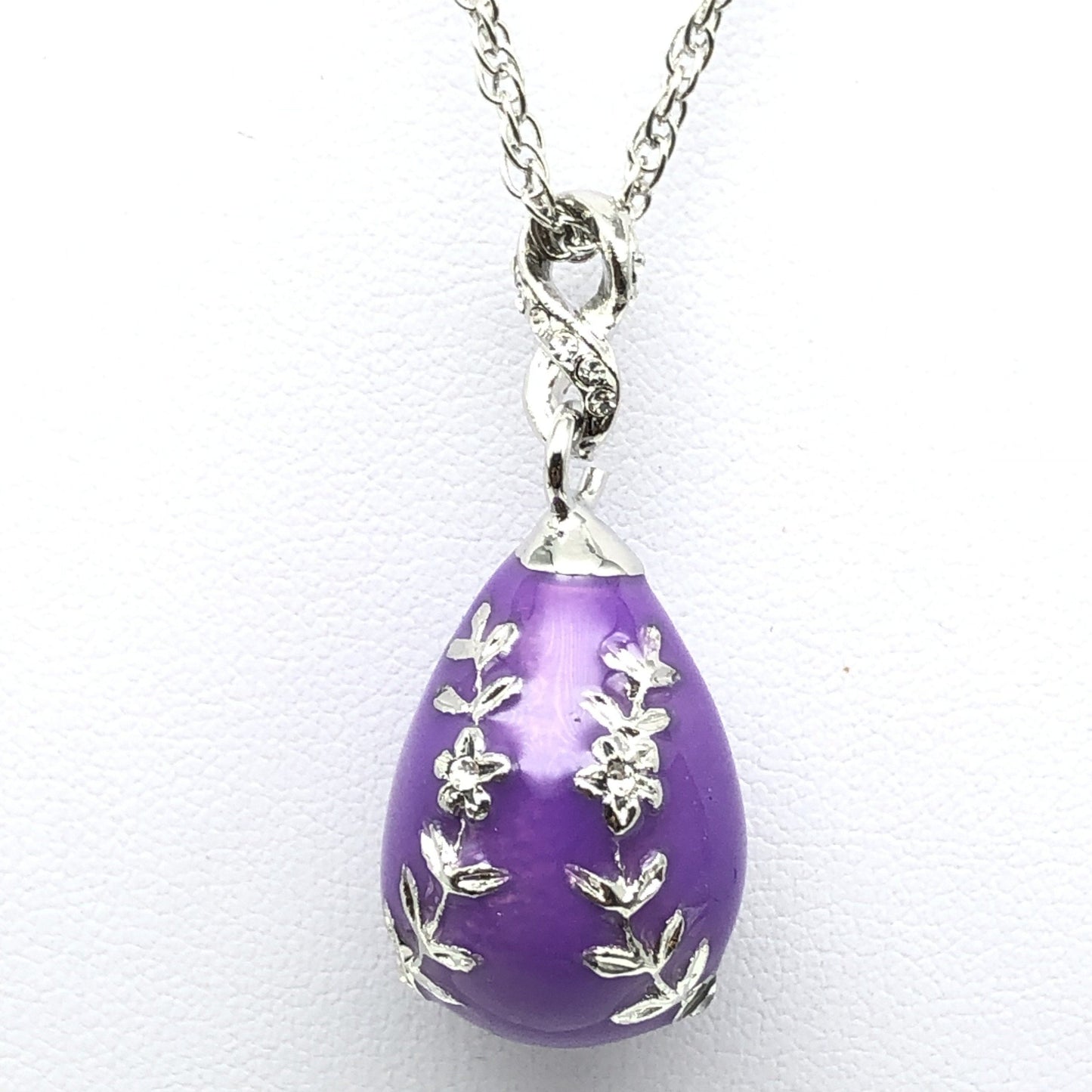 Purple Egg Pendant Necklace by Keren Kopal