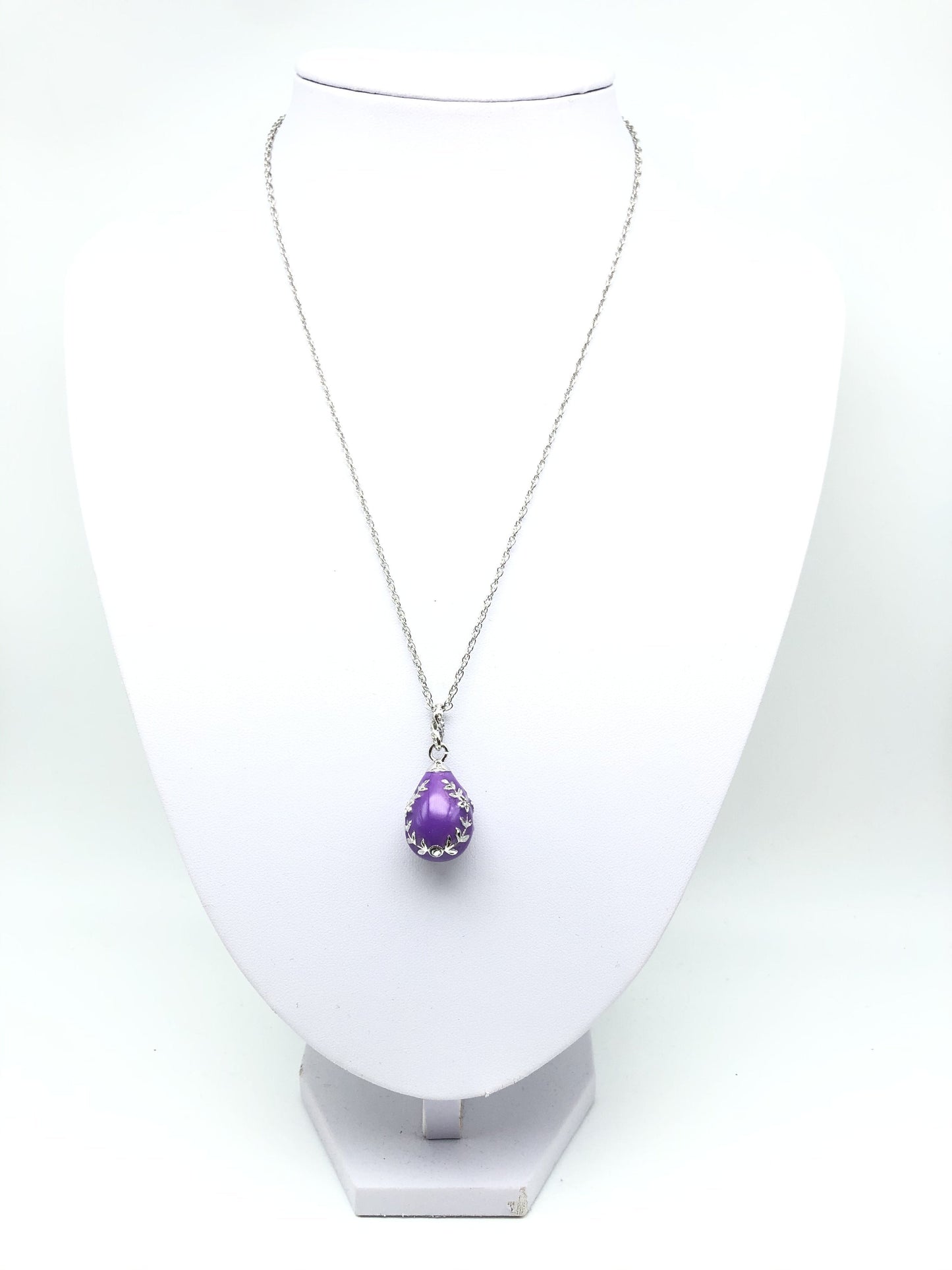 Purple Egg Pendant Necklace by Keren Kopal