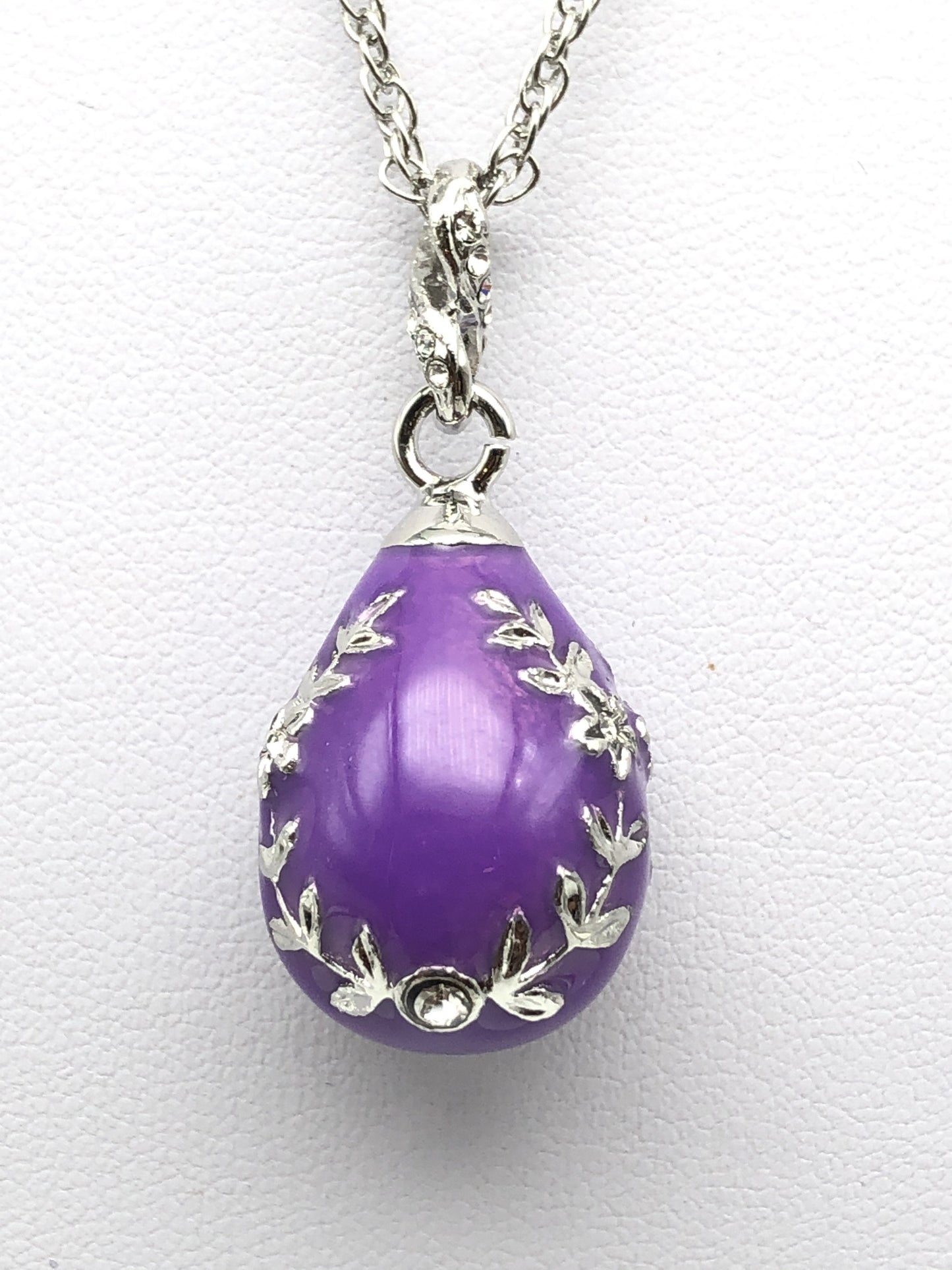 Purple Egg Pendant Necklace by Keren Kopal